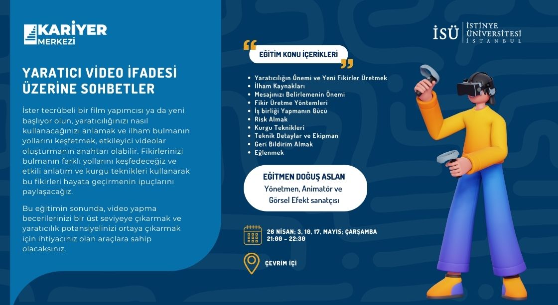 Yarat c Video fadesi zerine Sohbetler Training Kariyer Merkezi